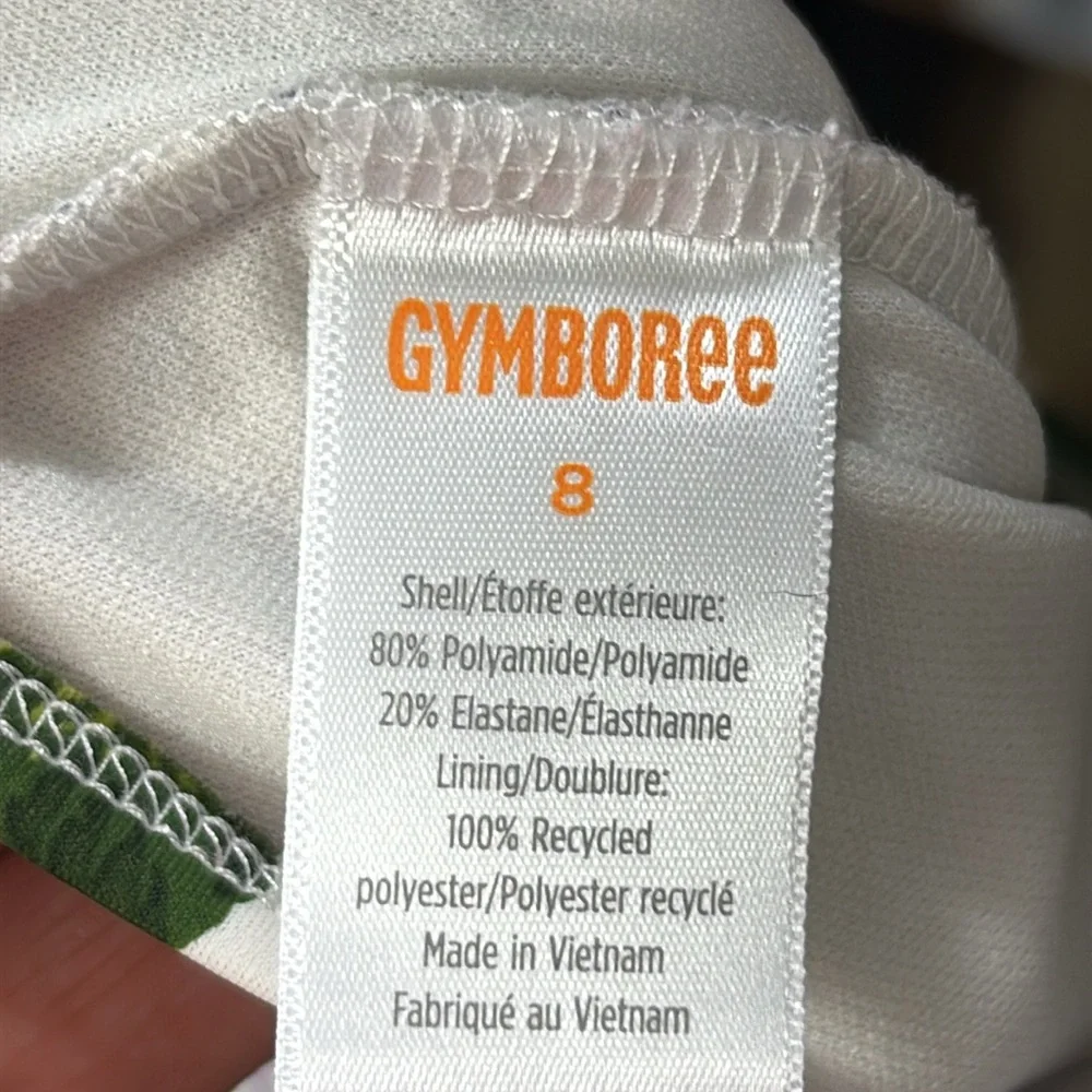 GYMBOREE Girl's Floral‎ Ruffle One Piece Splish Splash Swimsuit size 8